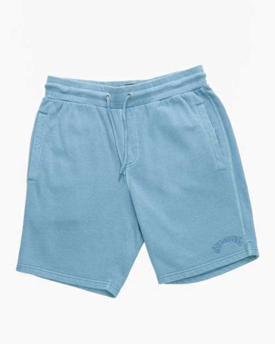 Clothing * | Billabong Wave Washed Elastic Sweatshorts Smoke Blue