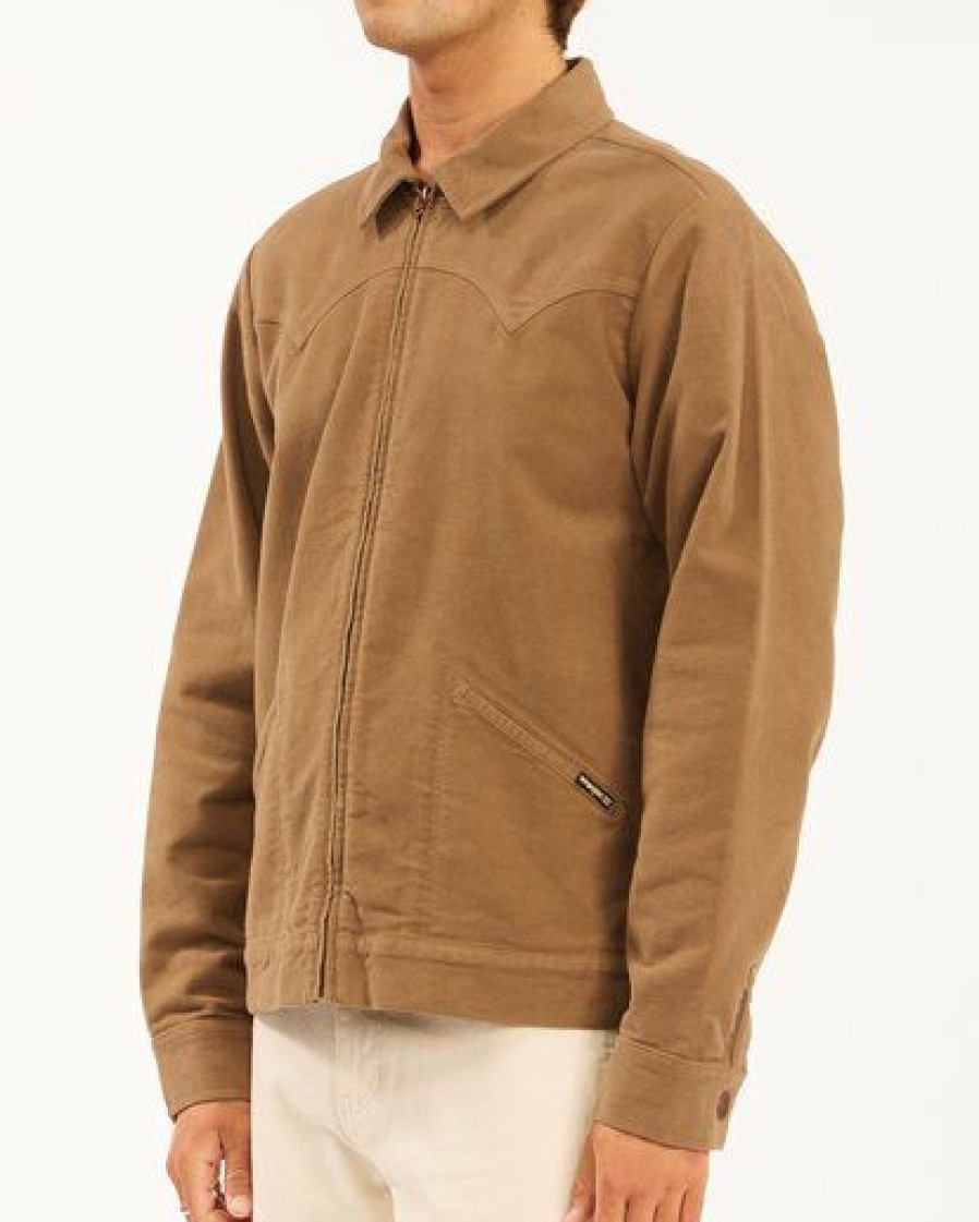 Billabong X Wrangler * | Billabong Wrangler Maverick Moleskin Jacket Teak Teak (Cqq0)