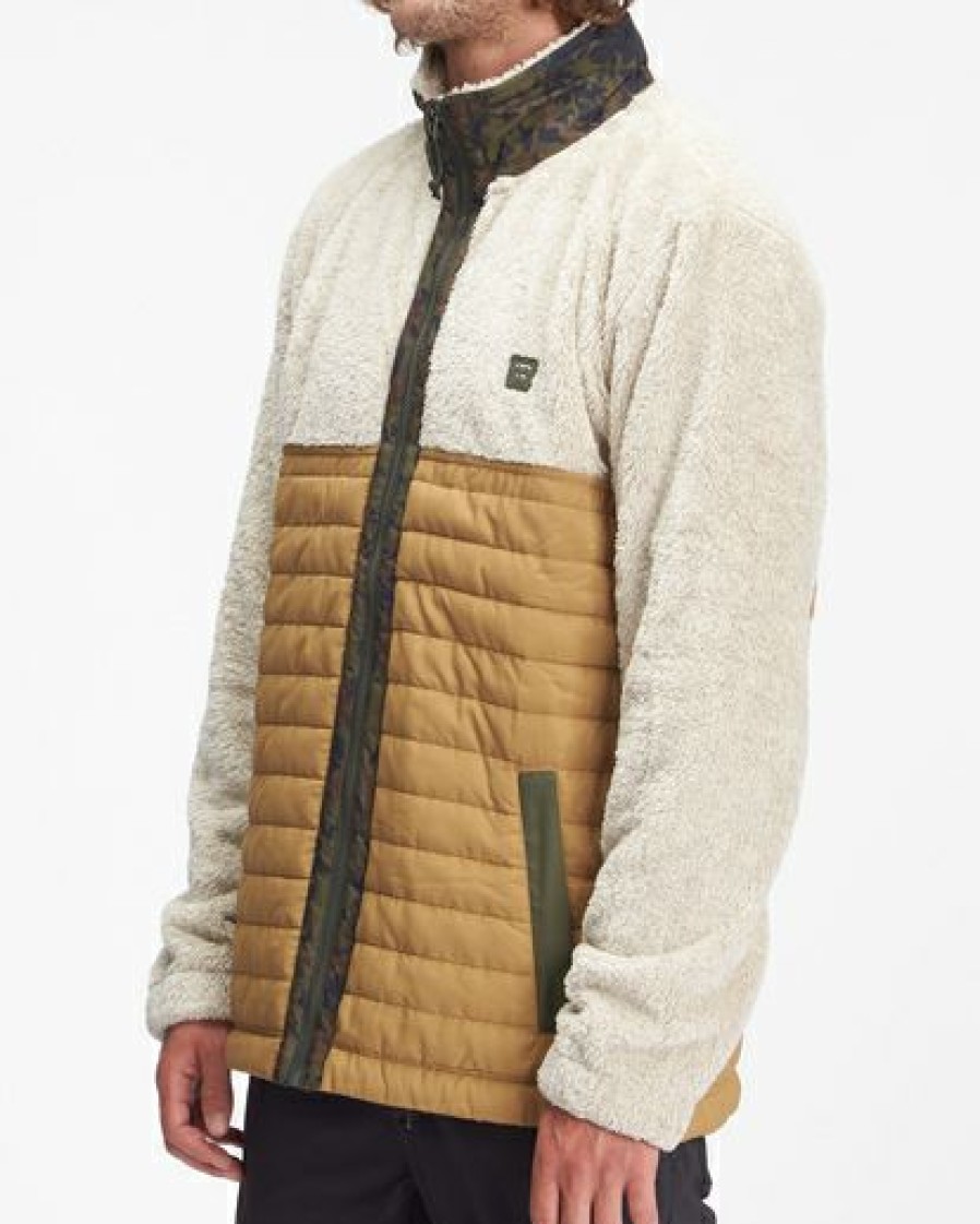 Fleece * | Billabong A/Div Boundary Offcut Zip-Up Jacket Oatmeal Heather Oatmeal Heather (Oah)