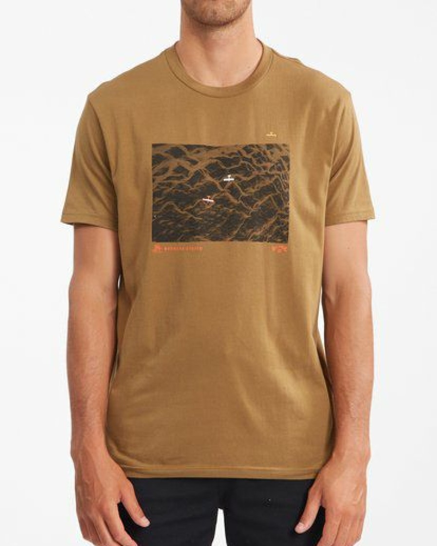 Chris Burkard X Adventure Division * | Billabong A/Div Glacier Runoff Aerial Short Sleeve T-Shirt Bison Bison (Cpt0)