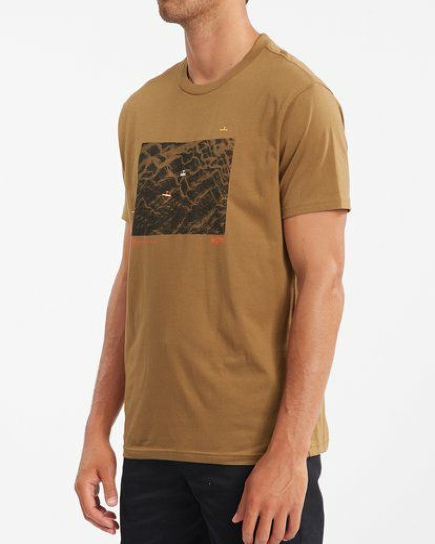 Chris Burkard X Adventure Division * | Billabong A/Div Glacier Runoff Aerial Short Sleeve T-Shirt Bison Bison (Cpt0)