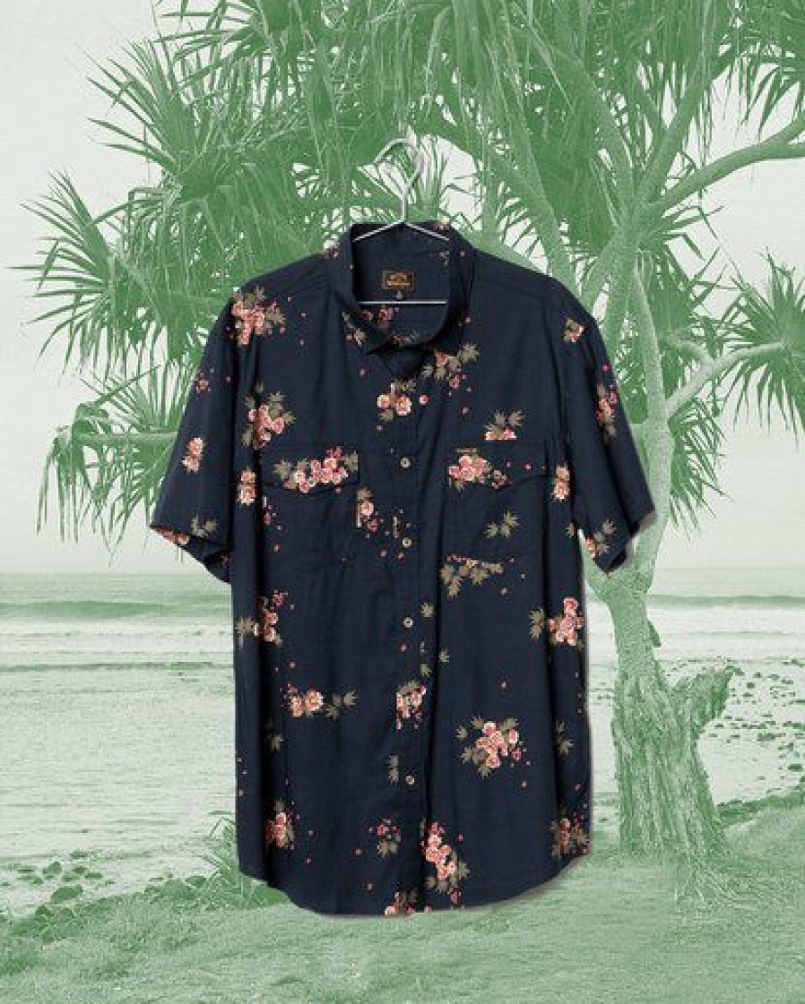 Billabong X Wrangler * | Billabong Wrangler Rose Garden Short Sleeve Shirt Indigo Indigo (Ind)