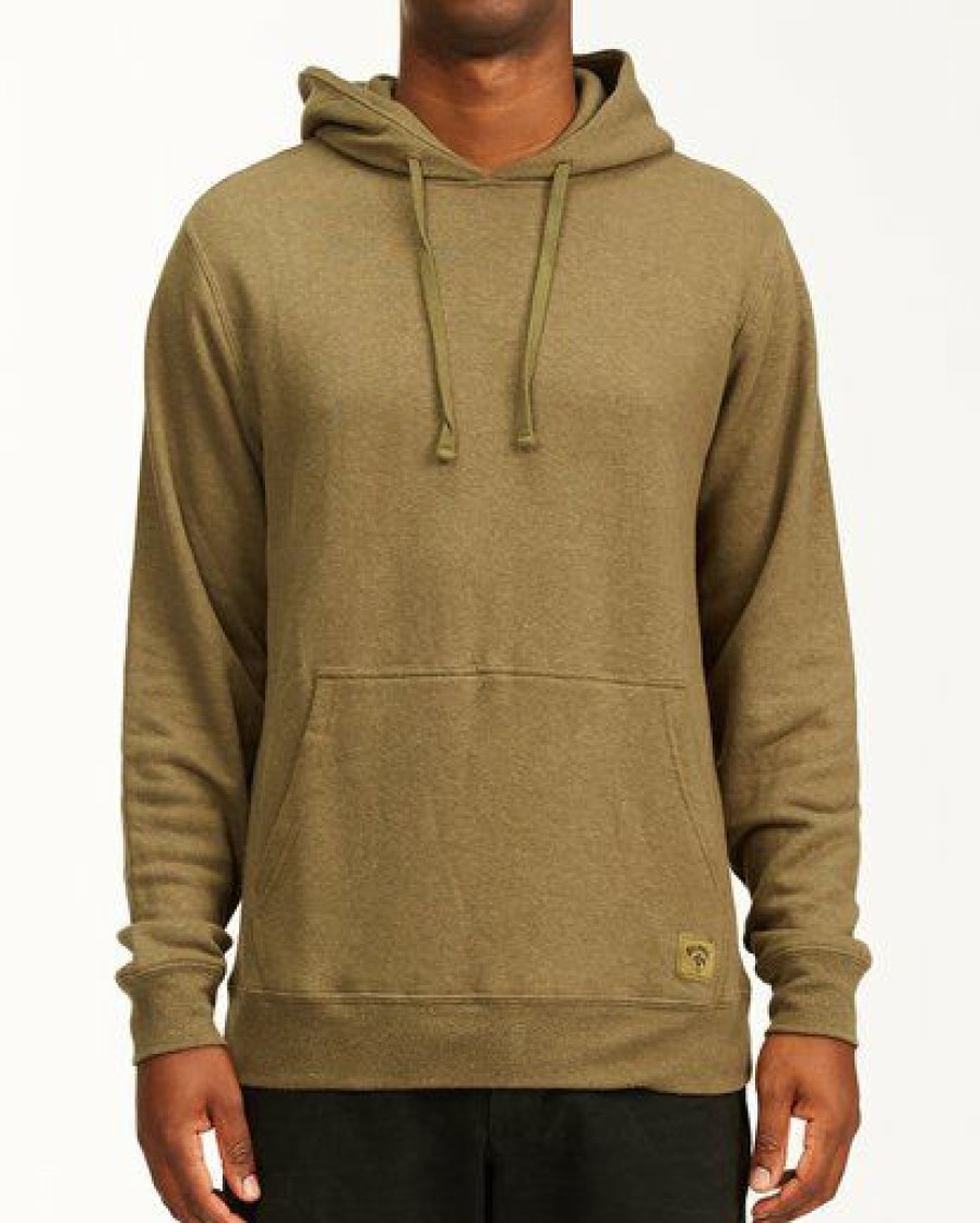 Hoodies & Fleece * | Billabong A/Div Ventura Hemp Pullover Hoodie Military Military (Mil)