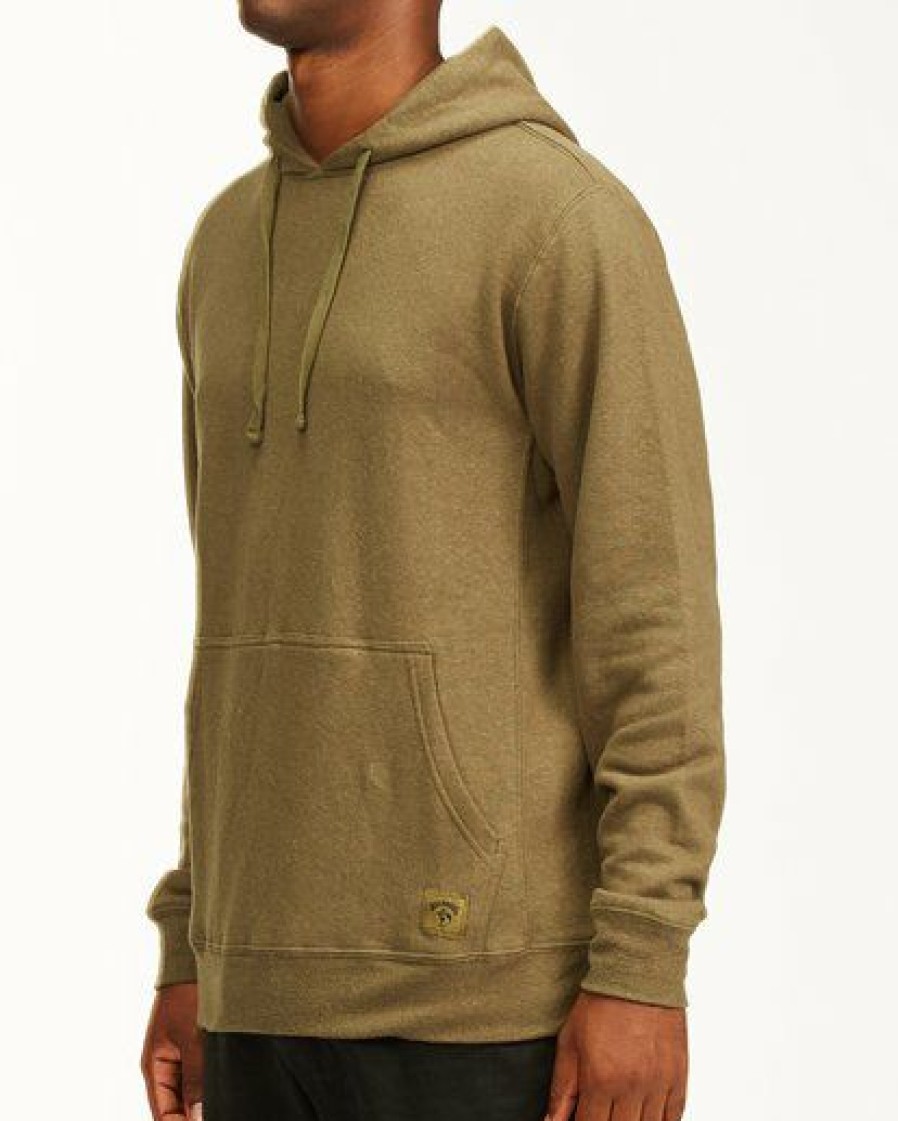 Hoodies & Fleece * | Billabong A/Div Ventura Hemp Pullover Hoodie Military Military (Mil)