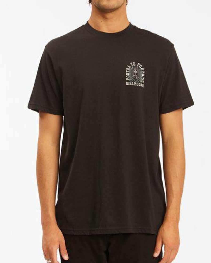 Tees * | Billabong Portal Short Sleeve T-Shirt Black Black (Blk)