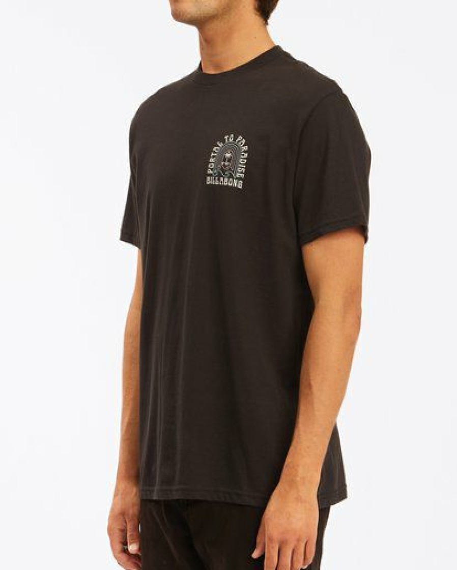 Tees * | Billabong Portal Short Sleeve T-Shirt Black Black (Blk)