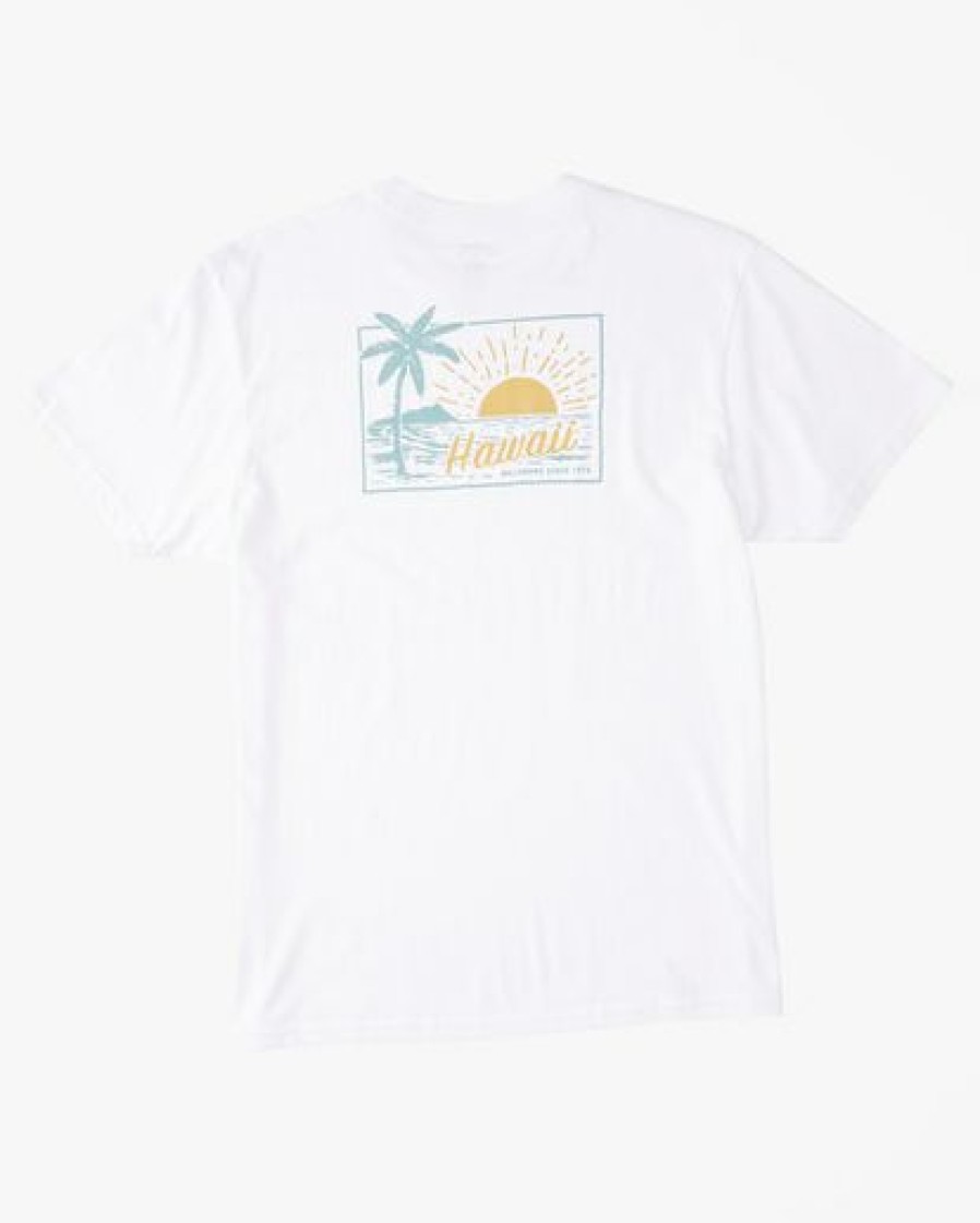 Clothing * | Billabong Breeze Hawaii Short Sleeve T-Shirt White White (Wht)