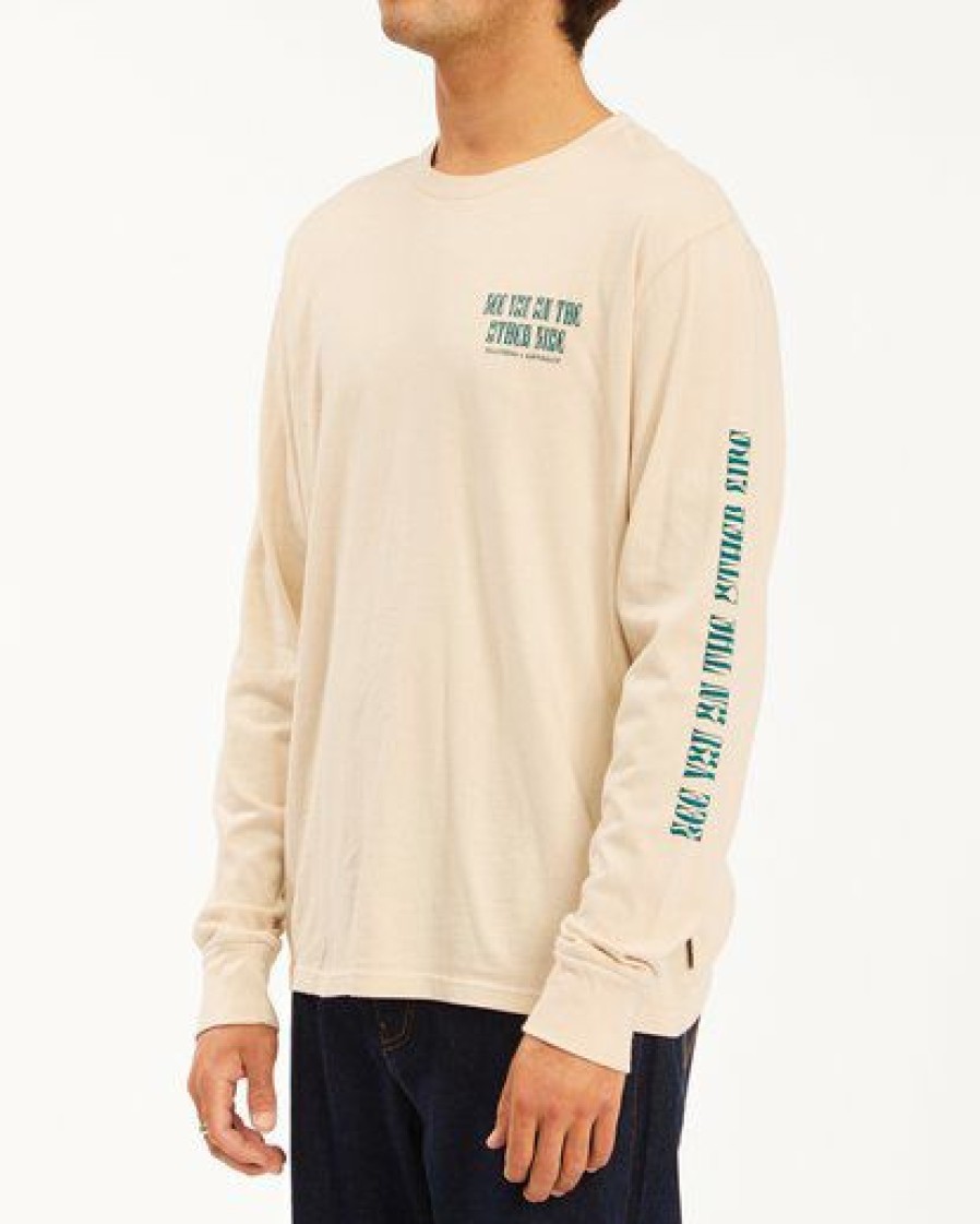 Billabong X Wrangler * | Billabong Wrangler Westward Long Sleeve T-Shirt Natural Natural (Nat)