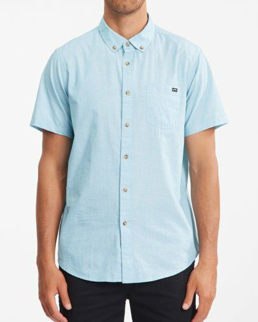 Shirts * | Billabong All Day Short Sleeve Shirt Teal