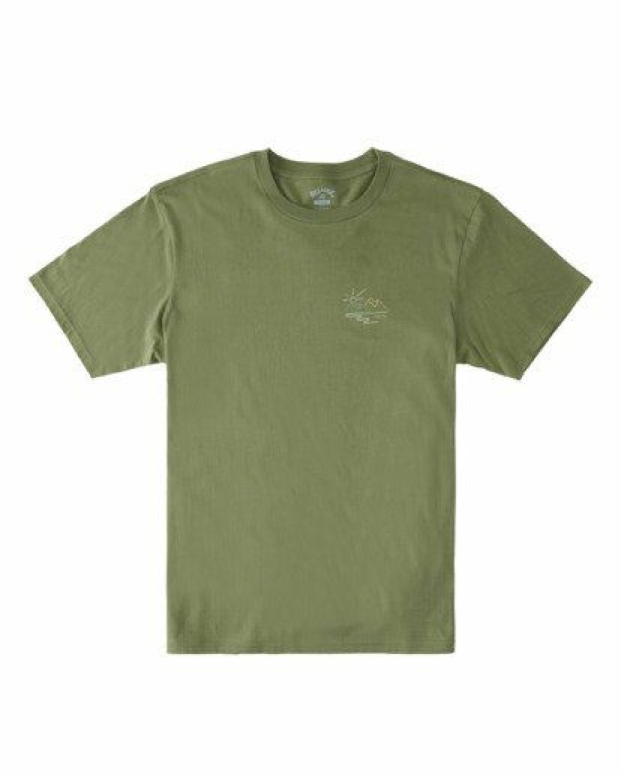 Tees * | Billabong A/Div Panorama Organic Short Sleeve T-Shirt Washed Olive