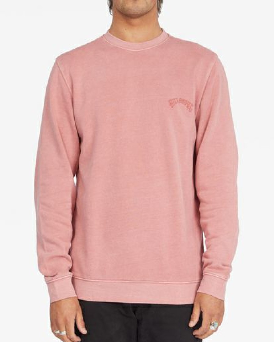 Clothing * | Billabong Wave Washed Crewneck Pullover Faded Rose