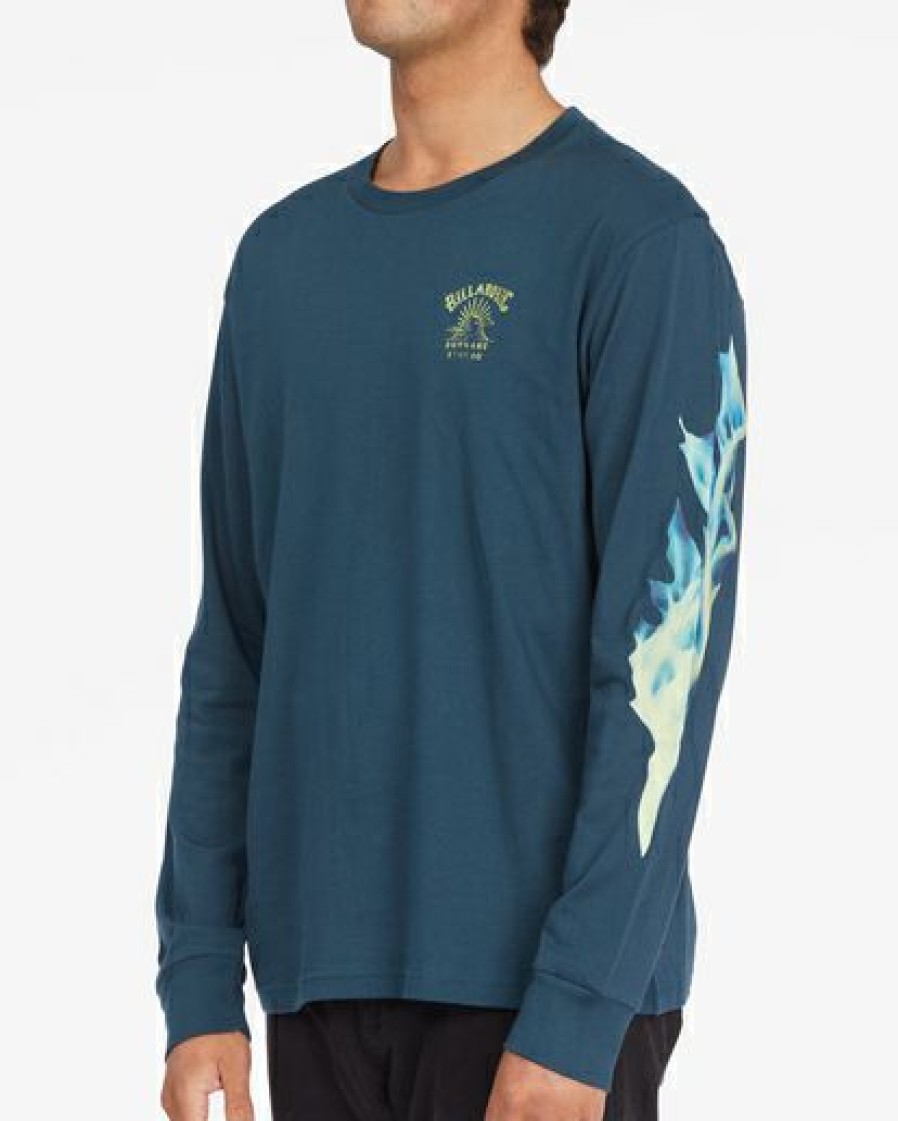 Chris Burkard X Adventure Division * | Billabong A/Div Glacier Runoff Long Sleeve T-Shirt Midnight Midnight (Mid)