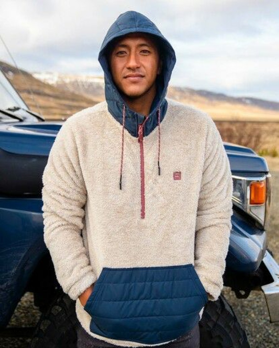 Fleece * | Billabong A/Div Badger Half-Zip Pullover Hoodie Walnut