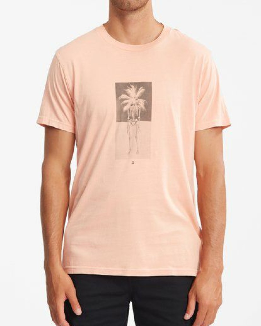 Tees * | Billabong Evolution Wave Washed Short Sleeve T-Shirt Light Peach Light Peach (Lpc)