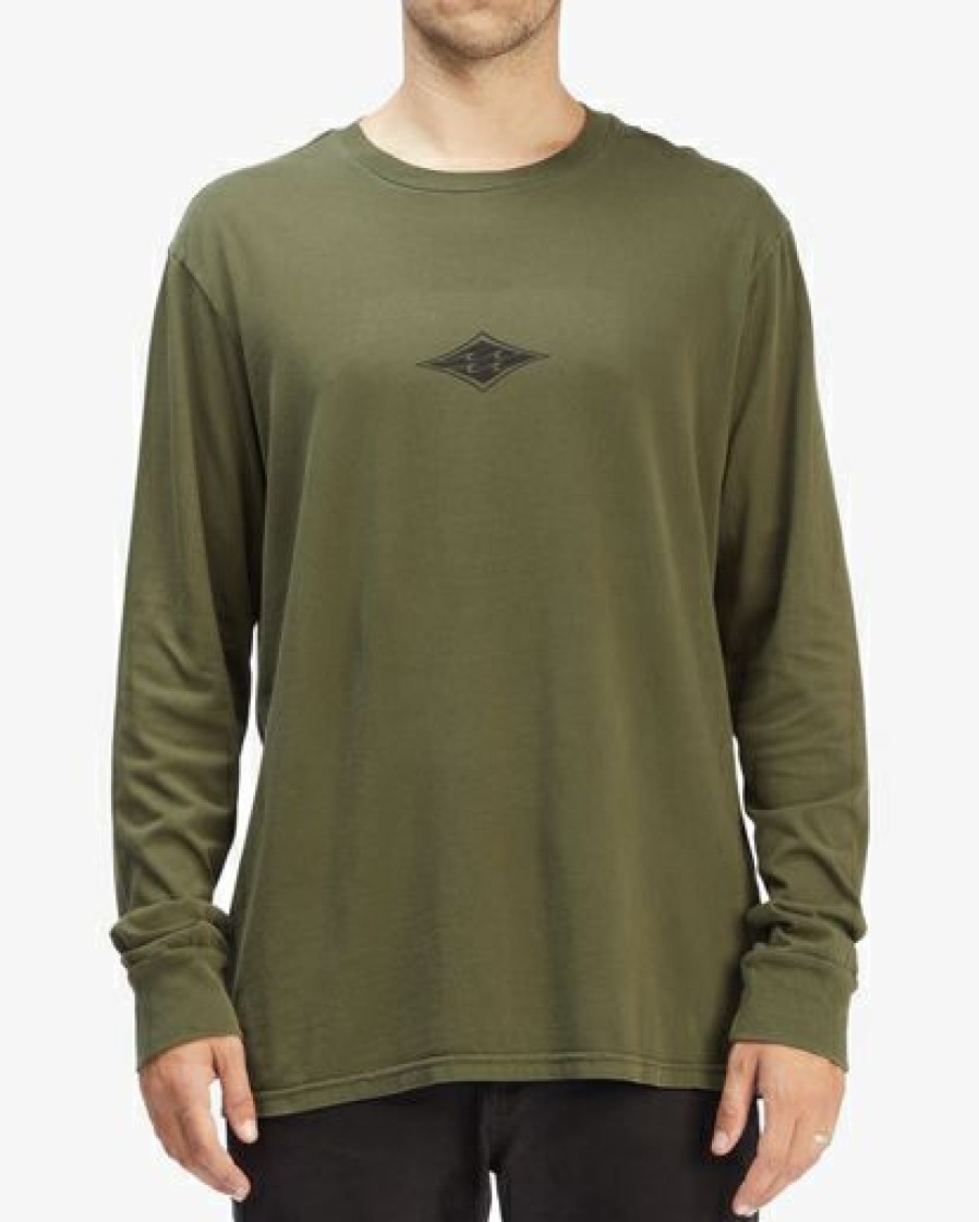 Clothing * | Billabong Diamond Wave Washed Long Sleeve T-Shirt Military