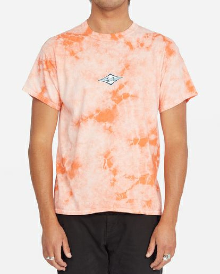 Tees * | Billabong Diamond Wave Tie-Dye Short Sleeve T-Shirt Melon Melon (Mel)