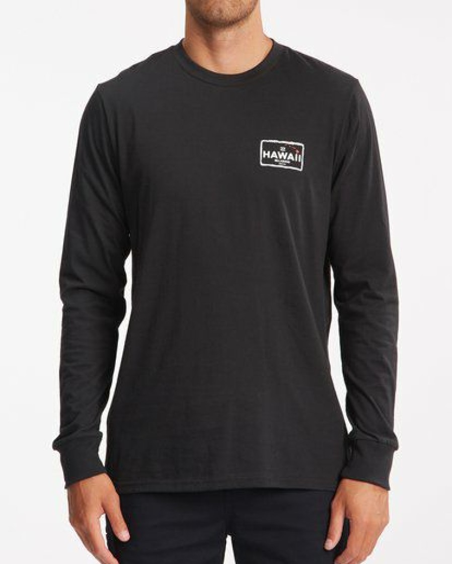 Tees * | Billabong Access Long Sleeve T-Shirt Black Black (Blk)