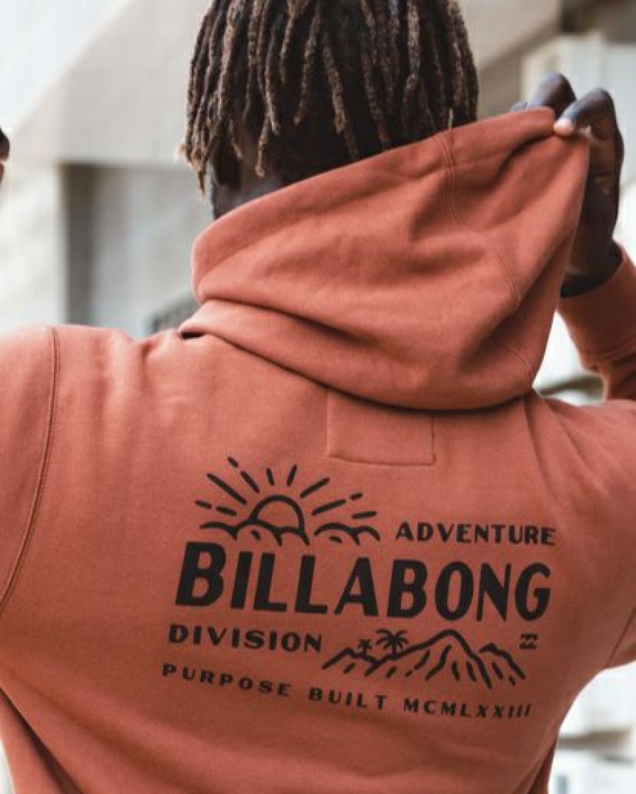 Hoodies & Fleece * | Billabong A/Div Rainforest Pullover Hoodie Amber Amber (Amb)