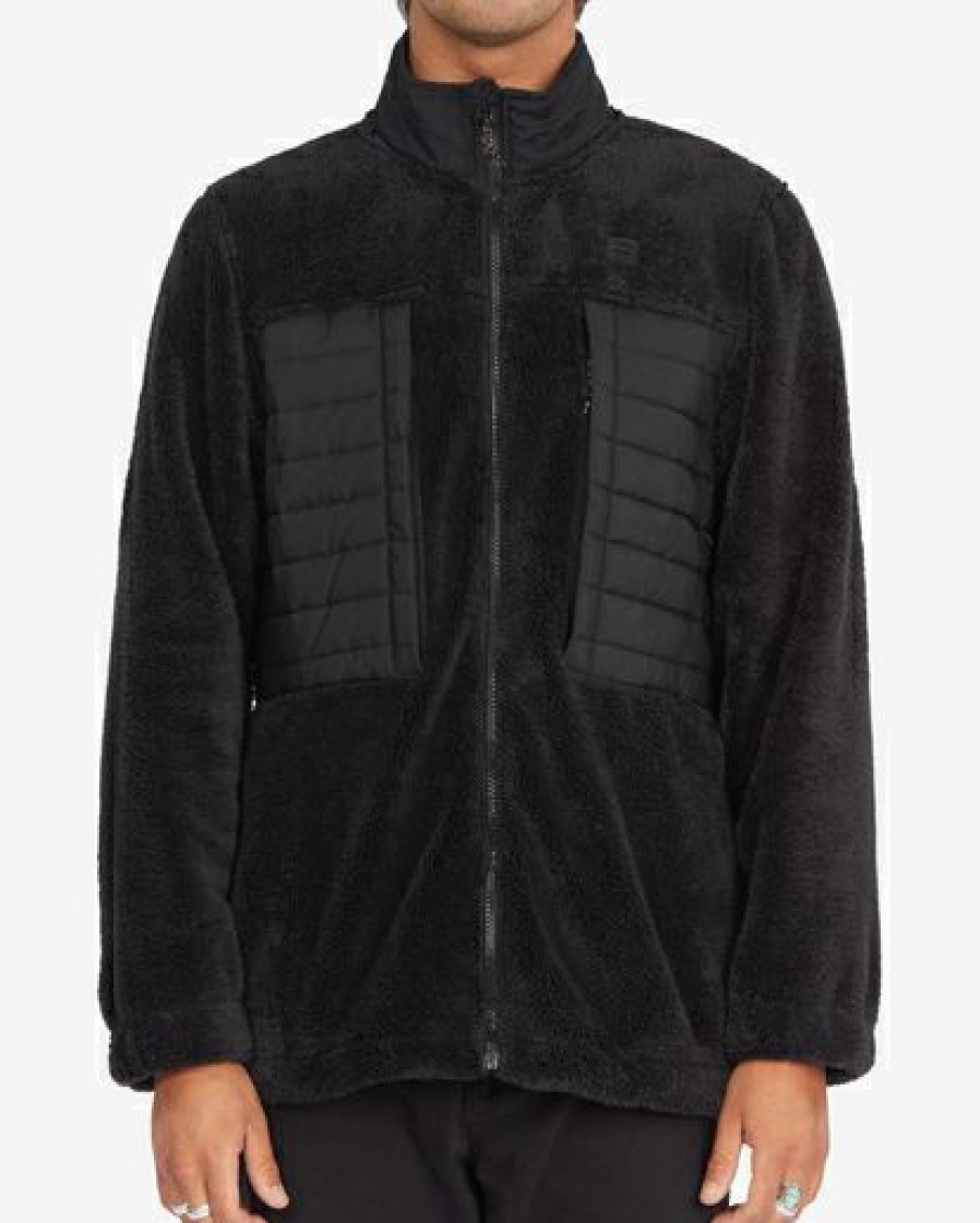 Fleece * | Billabong A/Div Glacier Mock Neck Zip-Up Jacket Black