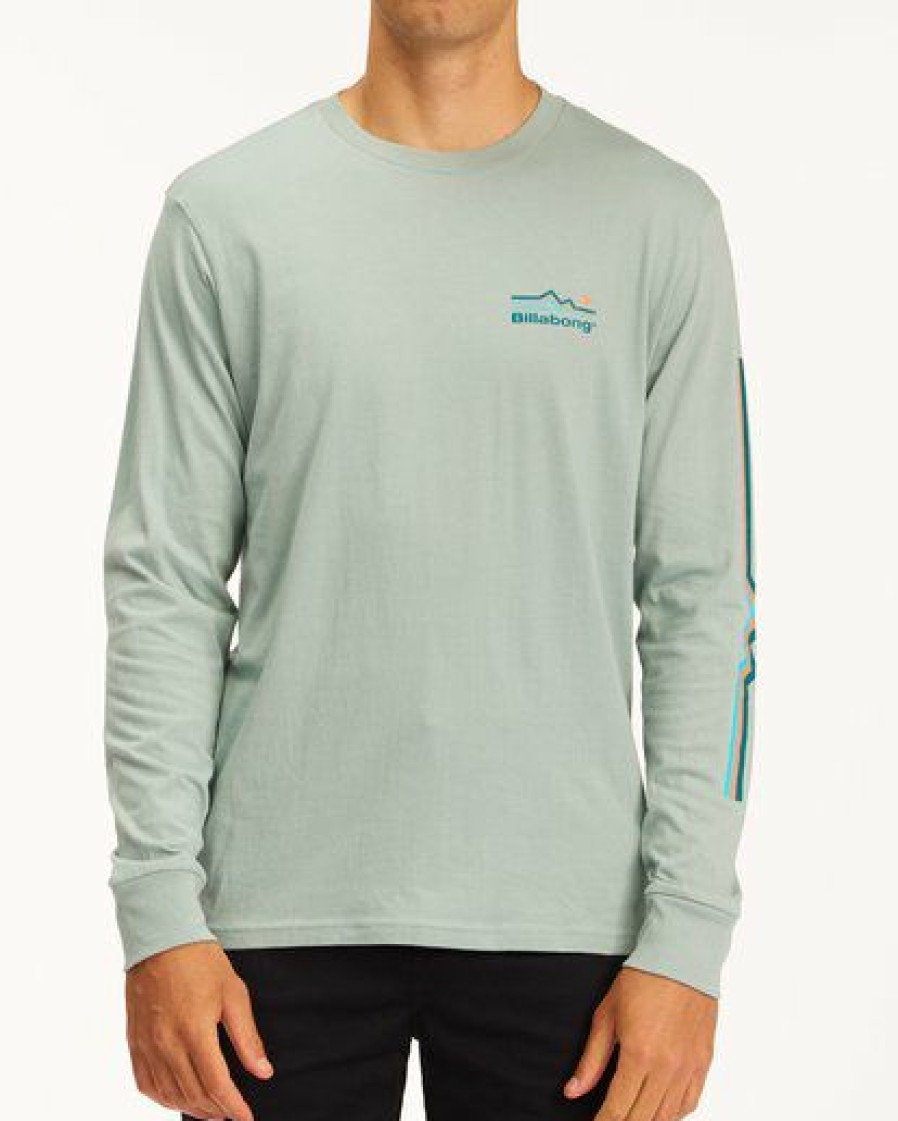 Tees * | Billabong A/Div Denver Long Sleeve T-Shirt Agave Agave (Aga)