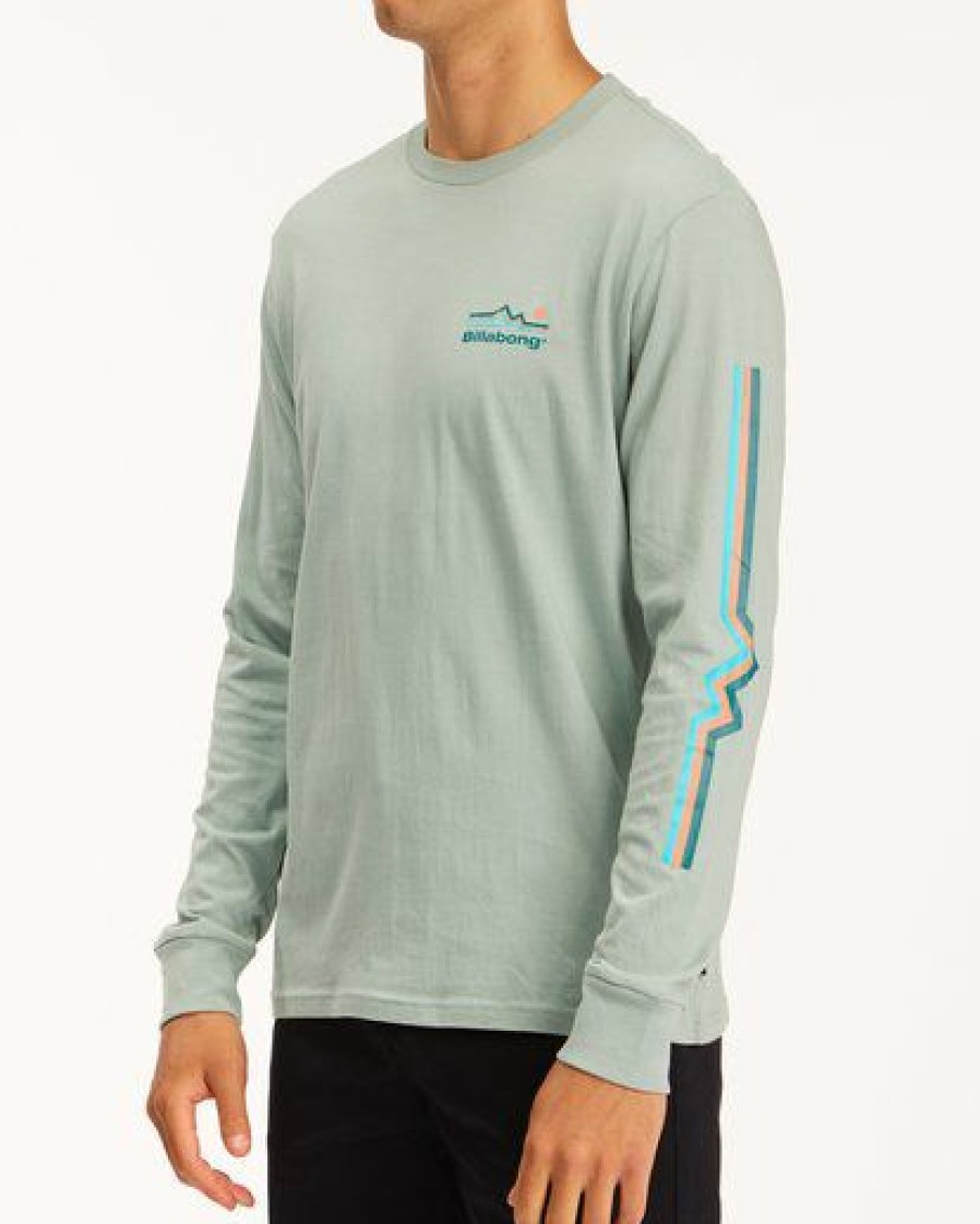 Tees * | Billabong A/Div Denver Long Sleeve T-Shirt Agave Agave (Aga)