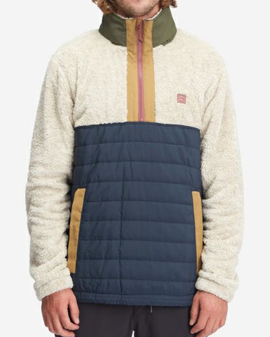 Fleece * | Billabong A/Div Boundary Lite Offcut Half-Zip Pullover Oatmeal Heather Oatmeal Heather (Oah)