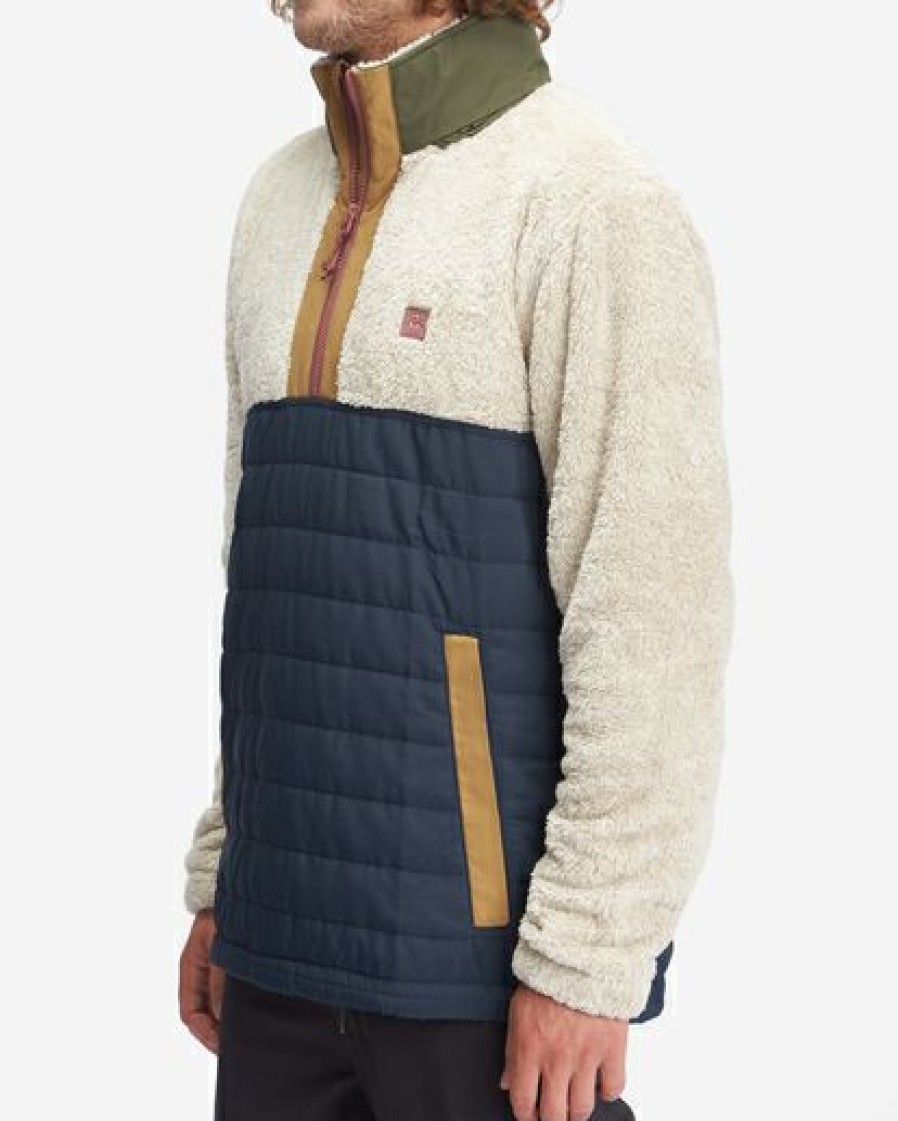 Fleece * | Billabong A/Div Boundary Lite Offcut Half-Zip Pullover Oatmeal Heather Oatmeal Heather (Oah)