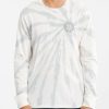 Tees * | Billabong Old World Tie-Dye Long Sleeve T-Shirt Off White Off White (Ofw)