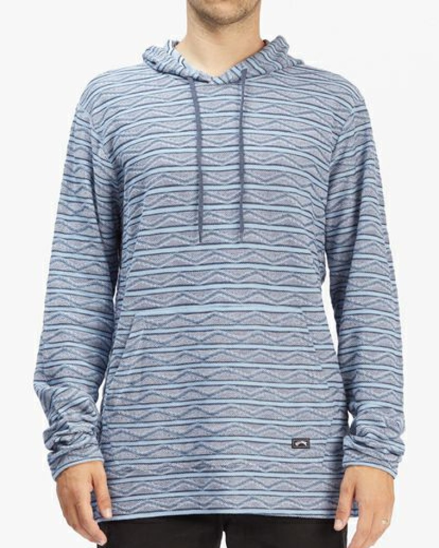 Clothing * | Billabong Flecker Lite Pullover Hoodie Denim Denim (Den)