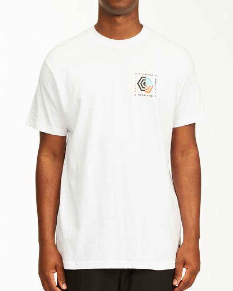 Tees * | Billabong Hex Short Sleeve T-Shirt White White (Wht)