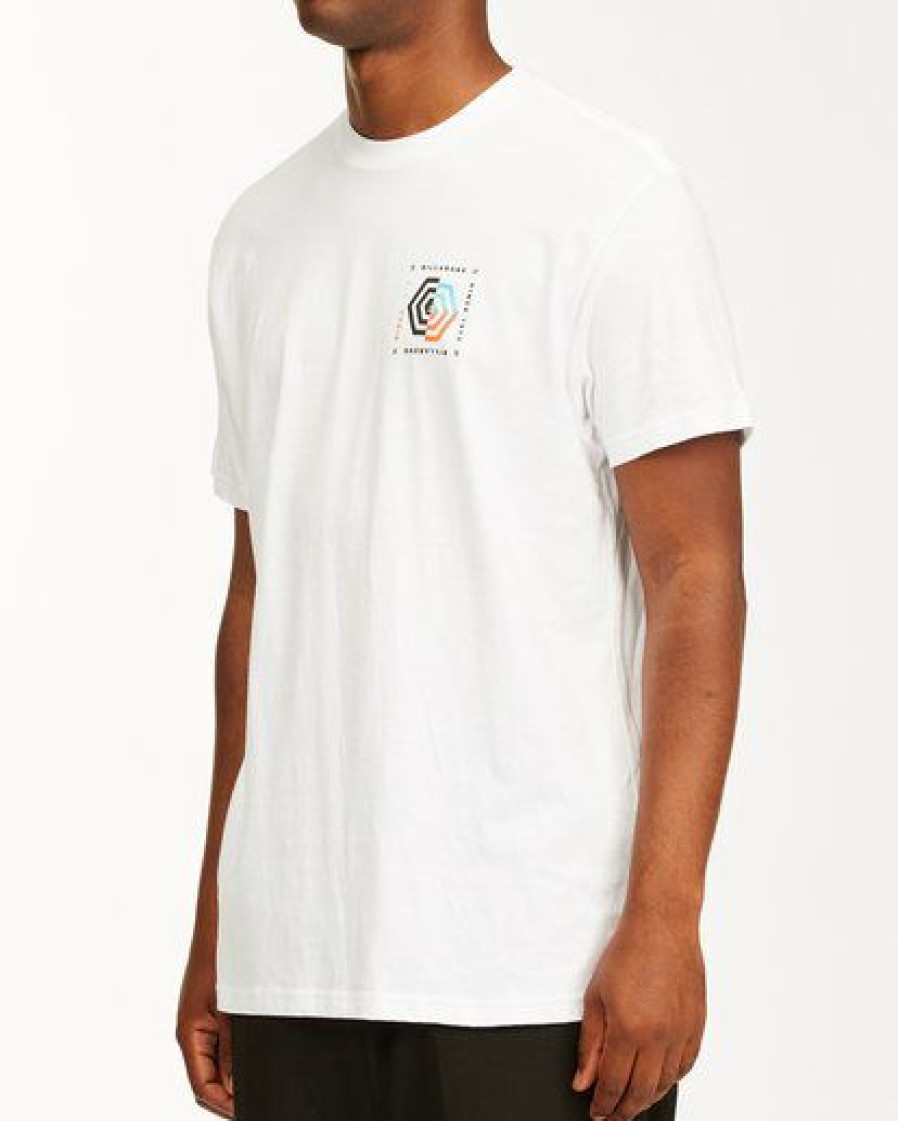 Tees * | Billabong Hex Short Sleeve T-Shirt White White (Wht)