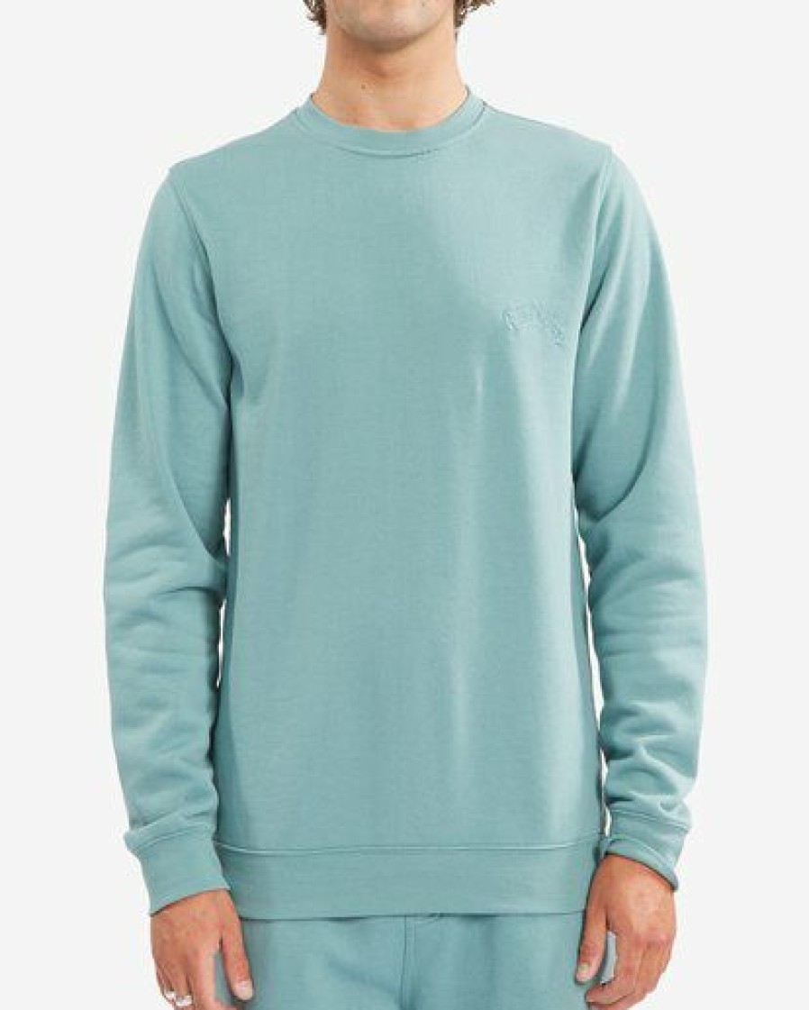 Fleece * | Billabong Wave Washed Crewneck Sweatshirt Gravel