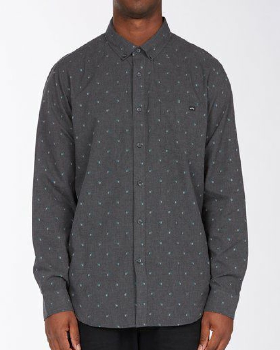 Shirts * | Billabong All Day Jacquard Long Sleeve Shirt Black