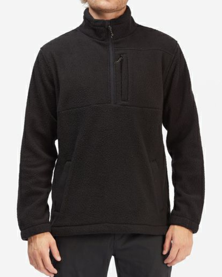 Fleece * | Billabong A/Div Boundary Half-Zip Mock Neck Fleece Dark Olive