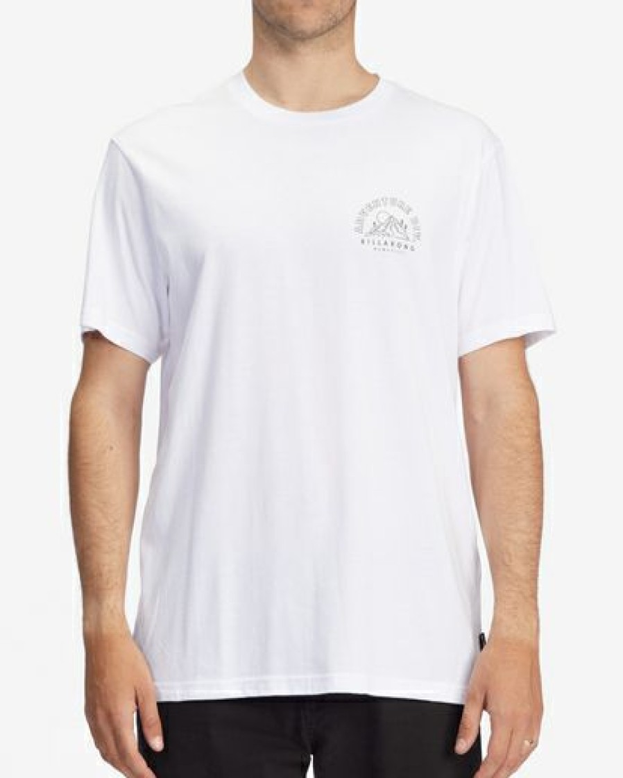 Clothing * | Billabong A/Div Compass Organic Short Sleeve T-Shirt White White (Wht)