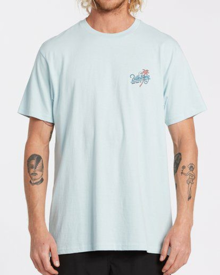 Tees * | Billabong Surf Tour Short Sleeve T-Shirt Coastal Blue Coastal Blue (Cbu)