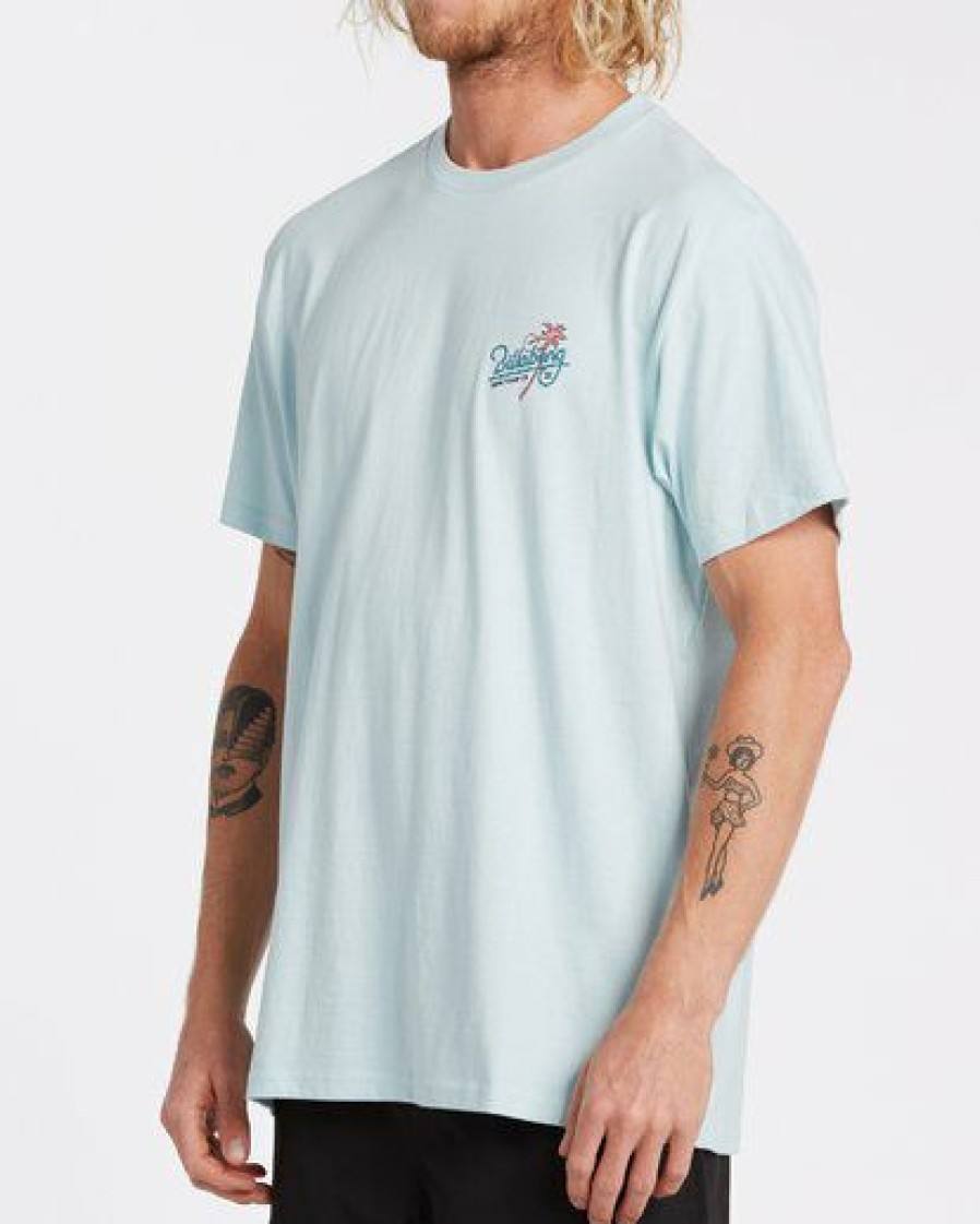 Tees * | Billabong Surf Tour Short Sleeve T-Shirt Coastal Blue Coastal Blue (Cbu)