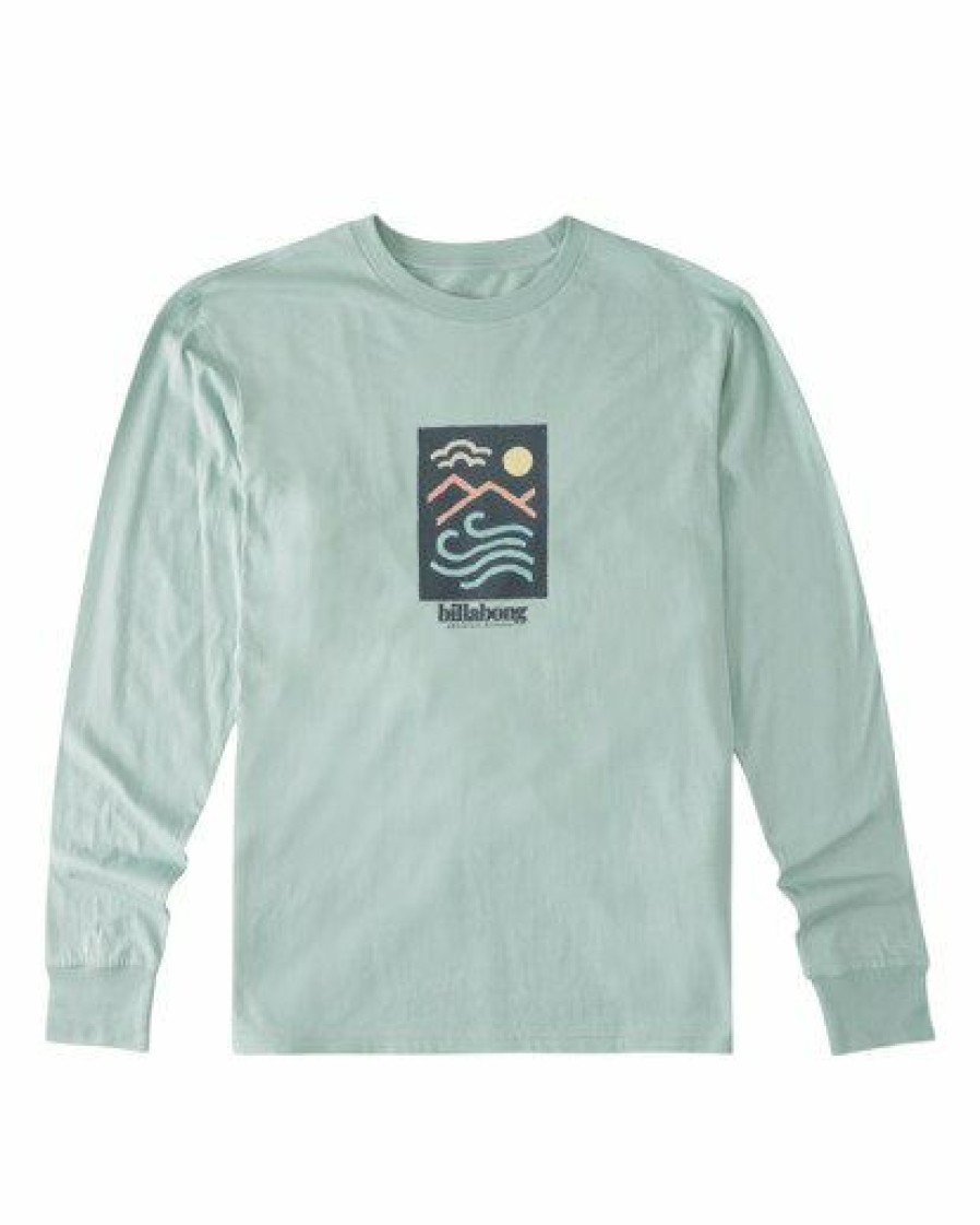 Tees * | Billabong A/Div Concord Organic Long Sleeve T-Shirt Seafoam Seafoam (Sfm)