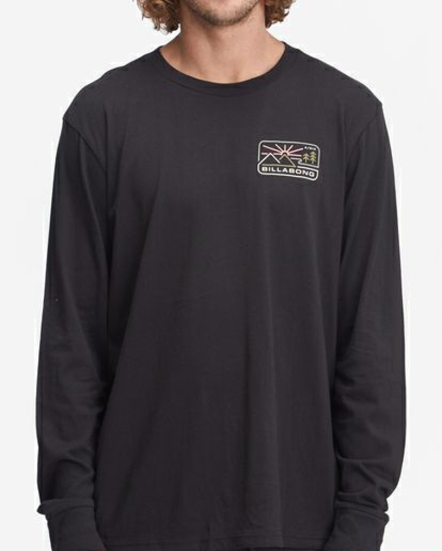 Tees * | Billabong A/Div Landscape Long Sleeve T-Shirt Black Black (Blk)