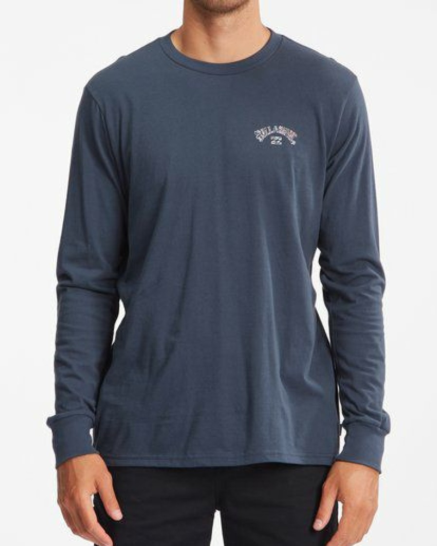 Tees * | Billabong Arch Fill Long Sleeve T-Shirt Navy