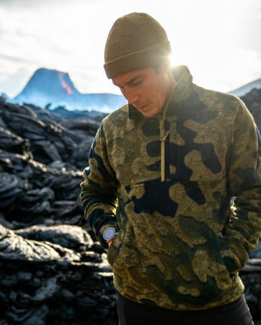 Chris Burkard X Adventure Division * | Billabong A/Div Boundary Burkard Mock Half-Zip Fleece Highland