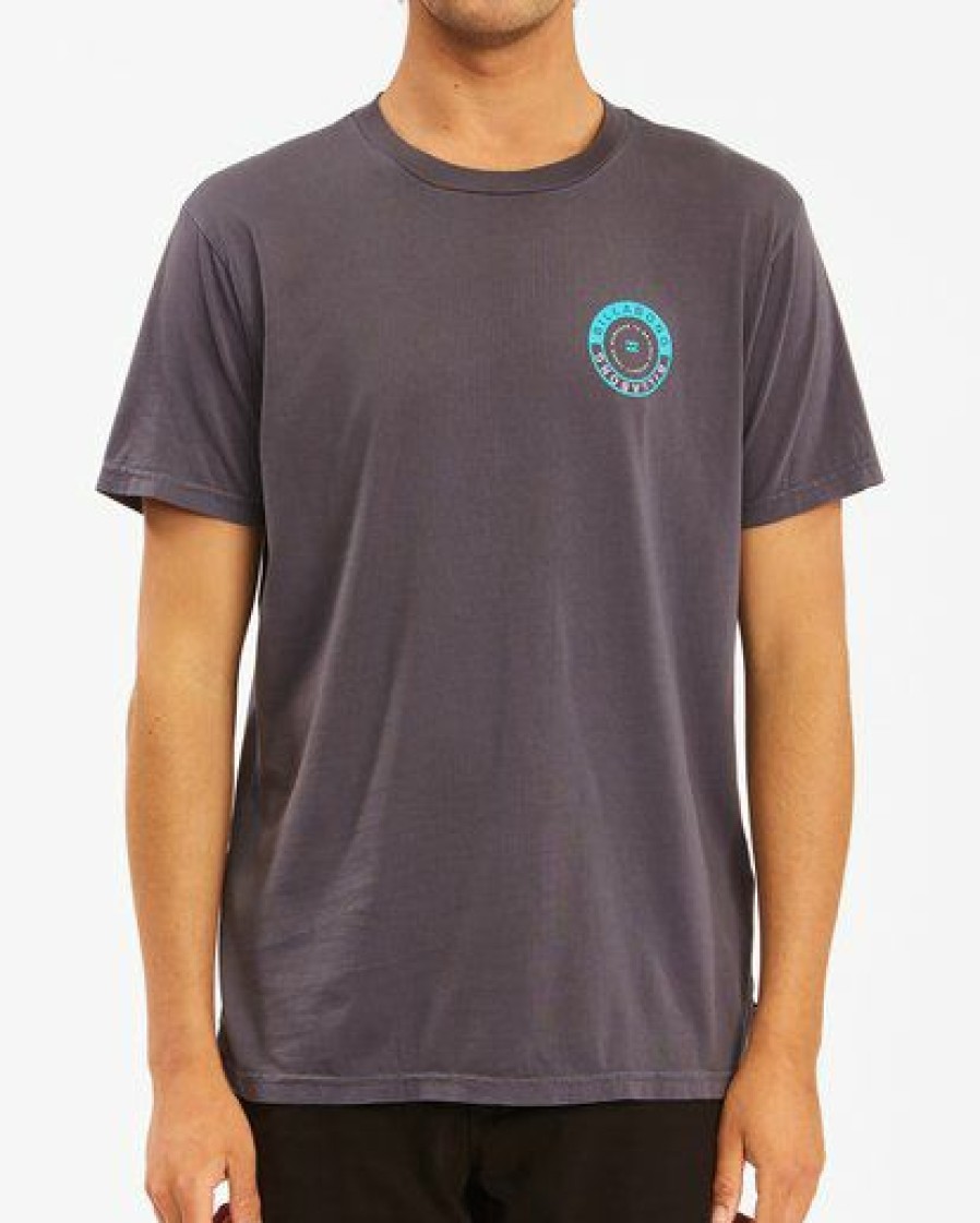 Tees * | Billabong Rocker Wave Washed Short Sleeve T-Shirt Char Char (Crc)