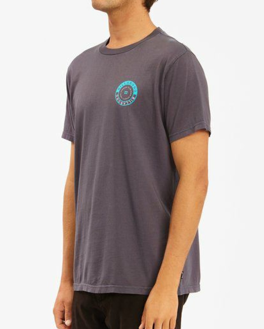 Tees * | Billabong Rocker Wave Washed Short Sleeve T-Shirt Char Char (Crc)