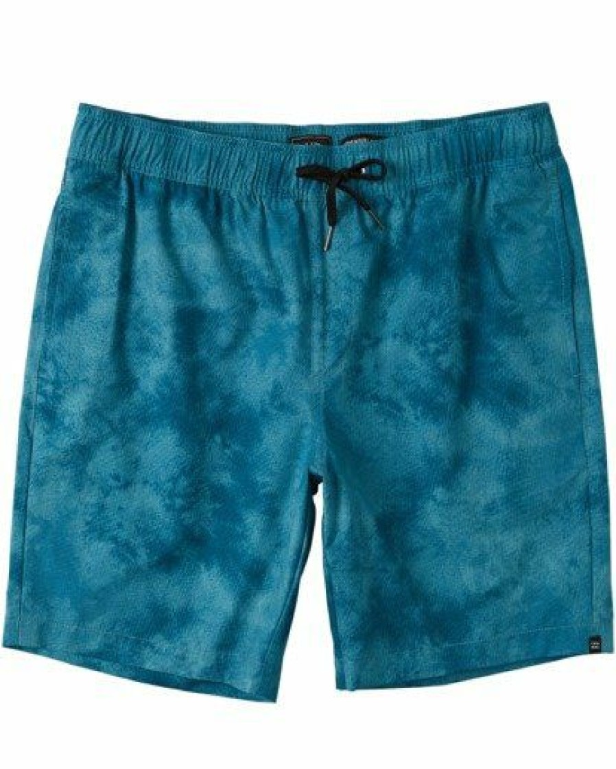 Shorts * | Billabong A/Div Surftrek Perf Elastic Short 18 Dark Teal Tie Dye