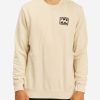 Hoodies & Fleece * | Billabong Wave Washed Crayon Wave Crewneck Pullover Sweater Bone Bone (Bon)