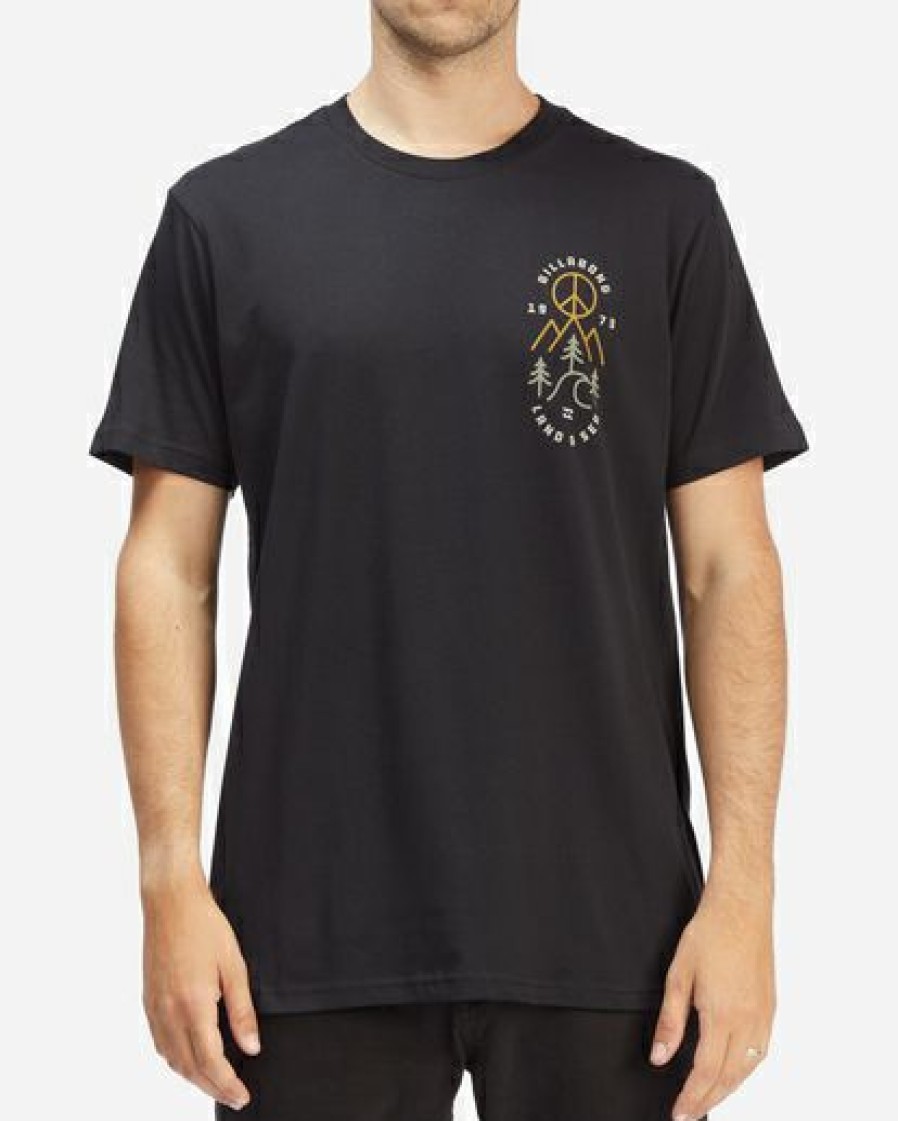 Tees * | Billabong Tranquil Short Sleeve T-Shirt Black Black (Blk)