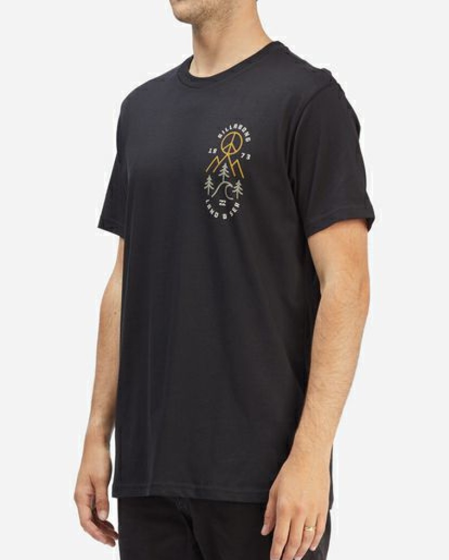 Tees * | Billabong Tranquil Short Sleeve T-Shirt Black Black (Blk)