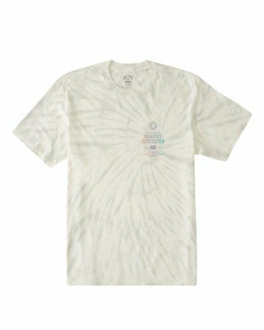 Clothing * | Billabong Yellow Sun Tie-Dye Short Sleeve T-Shirt Off White Off White (Ofw)