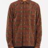 Billabong X Wrangler * | Billabong Wrangler Knox Jacquard Plaid Flannel Shirt Bottle Green