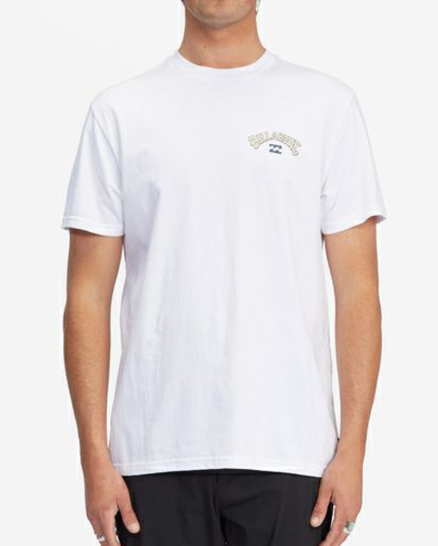 Tees * | Billabong Theme Arch Short Sleeve T-Shirt White